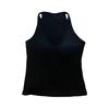 Женские топы-майки на бретельках с V-образным вырезом, с мягкими чашечками, в рубчик, двойная подкладка, без рукавов, базовые, со встроенным бюстгальтером, летние, сексуальные, для выхода