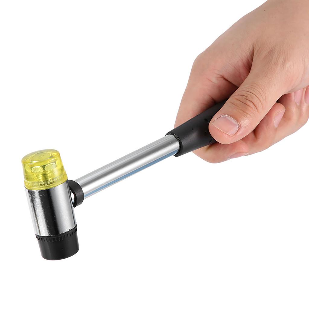 Double Face Detachable Rubber Head Hammer Leather Craft Handcraft Mallet with Steel Handle