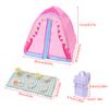 Dollhouse Miniature Camping Set - 1/12 Tent Setup for Outdoor Picnic Pretend Play Toys