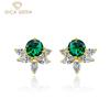 Изумрудные серьги с высокоуглеродистыми бриллиантами, стерлинговое серебро 925 пробы, уникальный дизайн, романтические изящные серьги, ювелирные изделия, подарки для свадебной вечеринки, новая тенденция