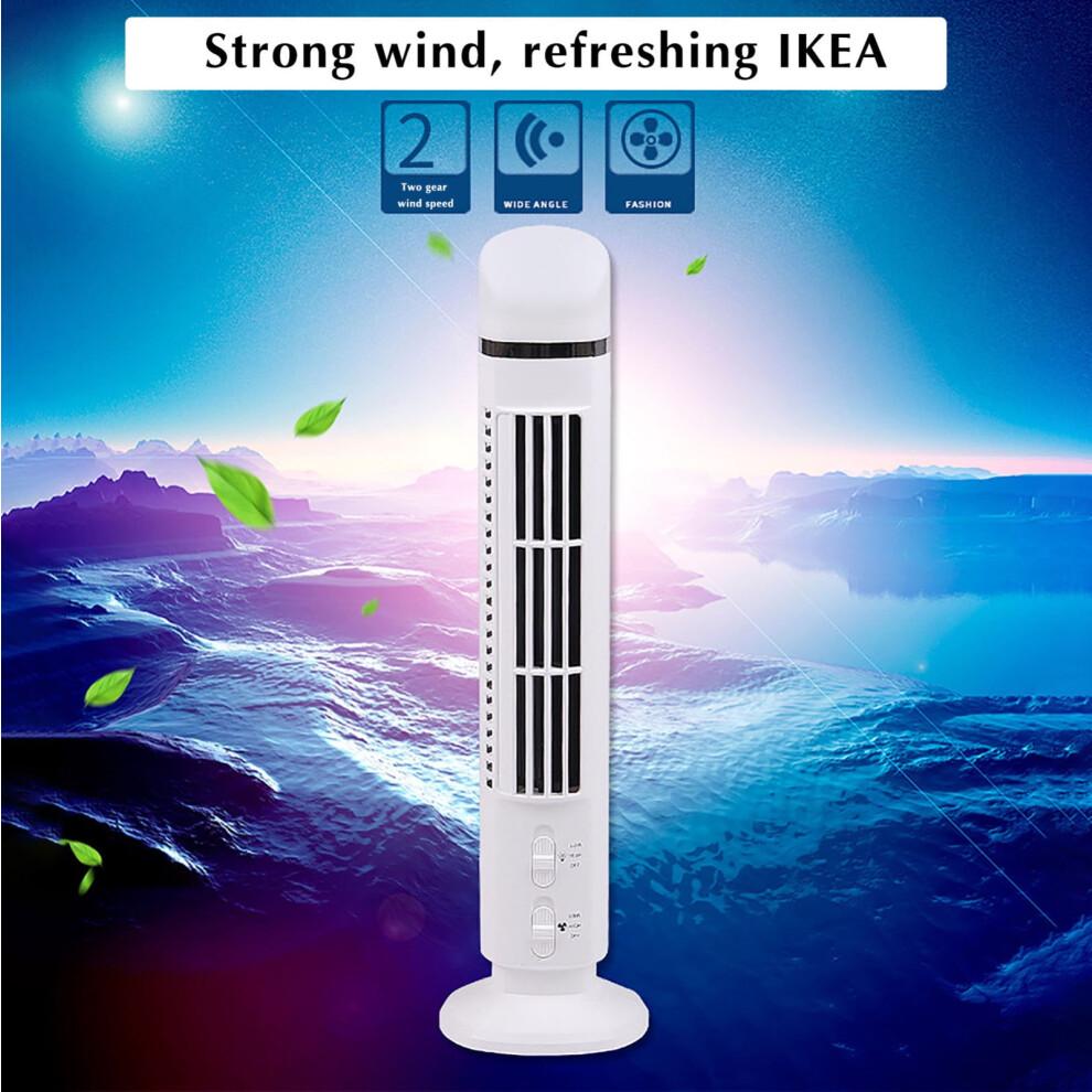 YANHAIGONG Oscillating Tower Fan, USB Mini Bladeless Desk Fan with Light, Portable Quiet Standing Fan