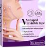 Лента для подтяжки лица, 60 шт./компл., хорошая пластичность, V-образная линия для ежедневного формирования невидимых тонких наклеек для лица, клейкая лента для женщин