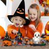Halloween Building Set Blocks Toys Cat Pumpkin Ghost Witch Building Blocks Halloween Gifts for Girls Boys Children Kids Adults Interesting Educational