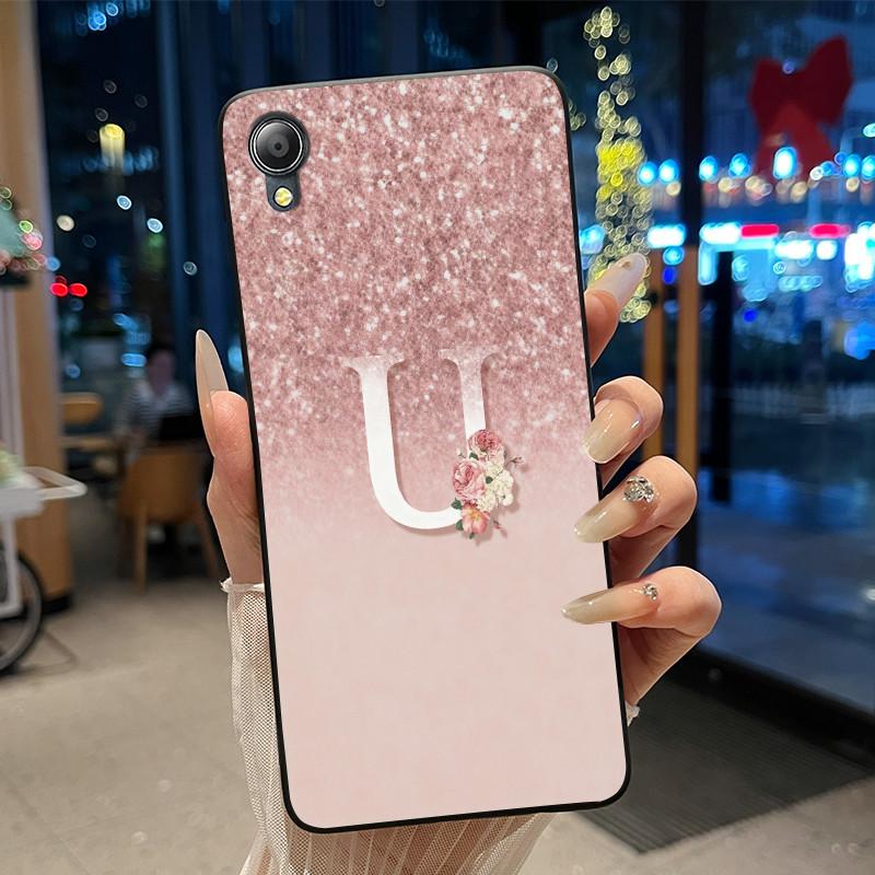 Shockproof Soft Phone Case For Asus ZenFone Live (L1) ZA550KL Exclusive Initial Letter Starry Sky Silicone Black Case Cover
