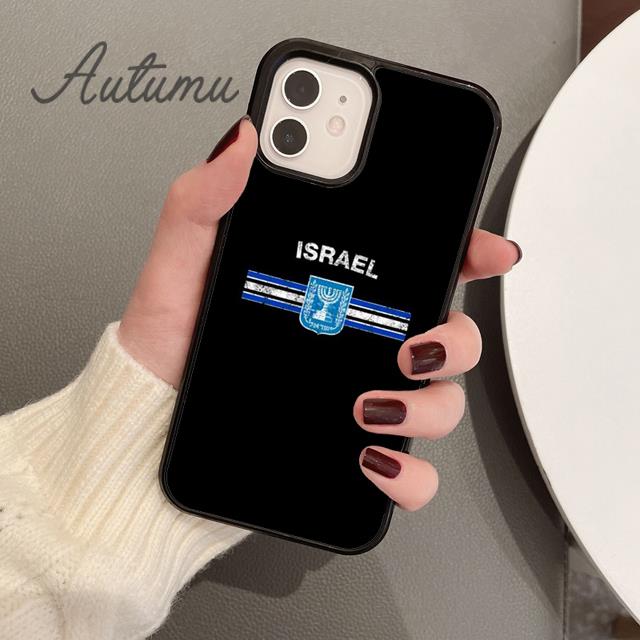 Israel Flag In Finger Phone Case for iPhone 11 12 13 14 Pro Max Mini XR XS SE 2020 7 8 Plus Samsung Galaxy S21 S22 Cover Shell