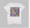 Белая футболка с коротким рукавом "Акробаты" от Keith Haring, разноцветная