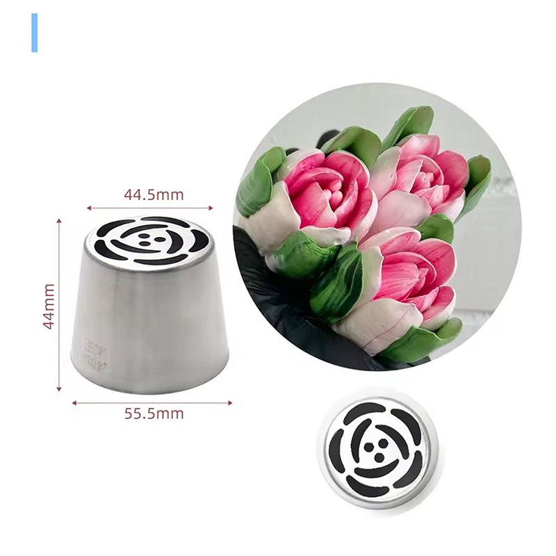 1 шт., насадки для глазури в виде тюльпана из нержавеющей стали, насадки для украшения кондитерских изделий, декоратор для кексов и тортов, роза