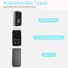 for Volvo Key Fob Cover with Keychain, Blue Leather Rhinestone Key Case Protection Shell Compatible with XC90, XC60, XC40, S60, S90, V60, V90,