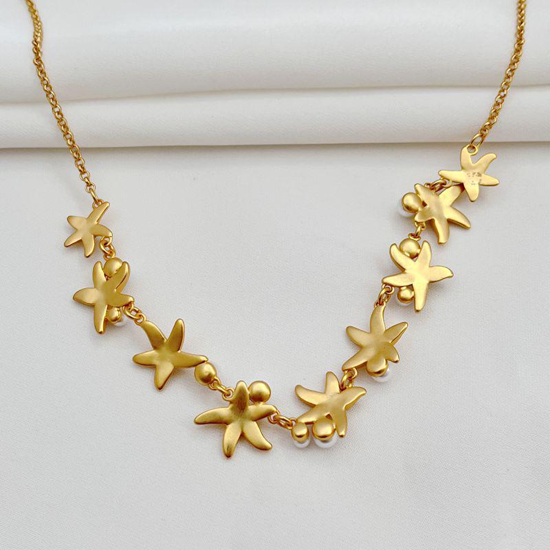 Элегантное ретро ожерелье «Морская звезда» со стразами из серии «Океан» для женщин