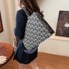 Large-capacity Bag, Premium Canvas Jacquard Handbag, Office Worker Commuter Shopping Bag, Shoulder Tote Bag.