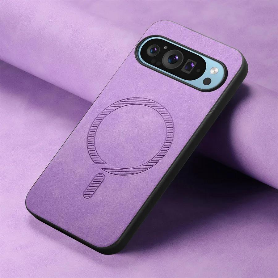 Для Google Pixel 9 Pro XL чехол Pixel9 Pro роскошный кожаный для Magsafe магнитный беспроводной зарядки противоударный чехол для Pixel 7 Pixel8 Pro 7A 8A