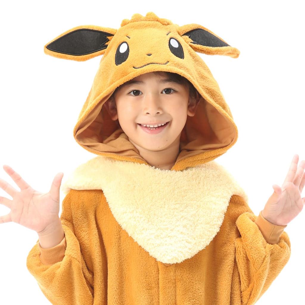 SAZAC Character Fleece Kigurumi Pokémon Eevee for Children, 110cm
