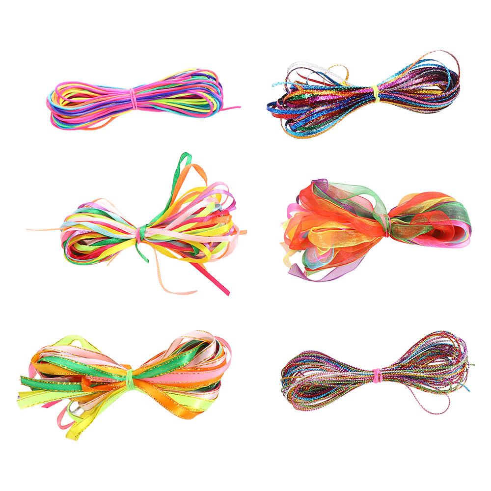 Sweet Children Princess Women Girl DIY Ponytail Hair Ribbons African Braid Mix Colorful Hair Braids
