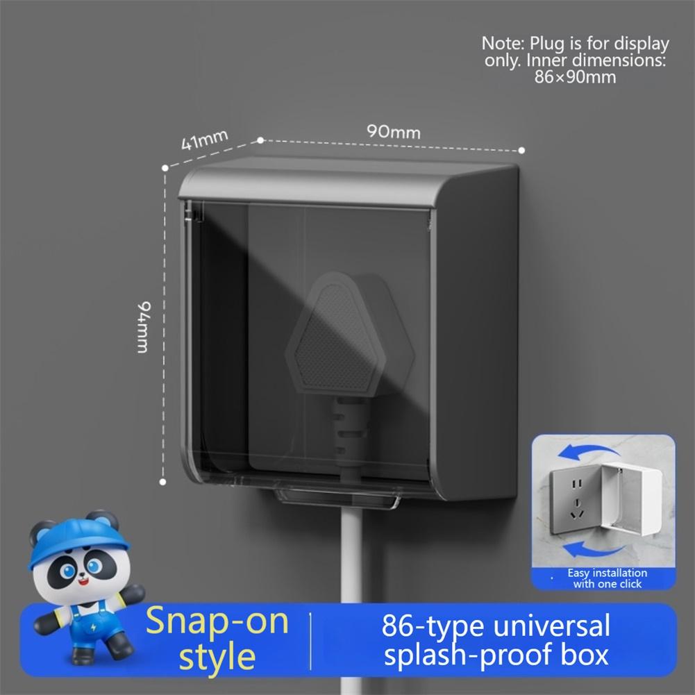 Влагозащищенная розетка GFCI для ванной комнаты Подходит для розеток типа 86 Поддерживает 2-контактные вилки Поддерживает 3-контактные вилки