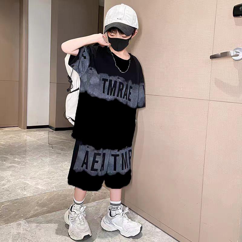 Boys' 2025 Sporty Summer Set: Trendy Short-Sleeved Pique for Older Kids