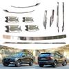 Volvo XC60 (2017-2022) Rear Trim Set: Handle Door Bowl, Tailgate Lower Grille, and Outer Edge Strip.