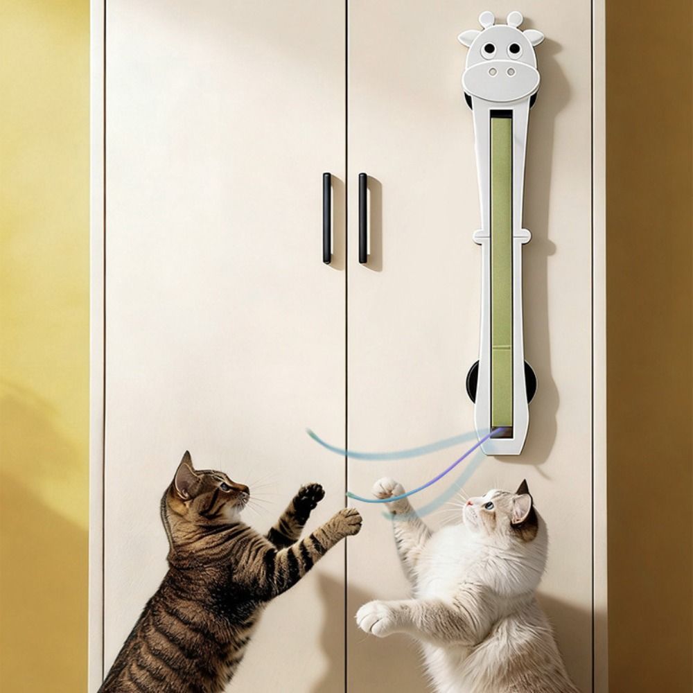 Adjustable Electric Cat Teaser Rechargeable Wall-Mounted Cat Toy Living Room
