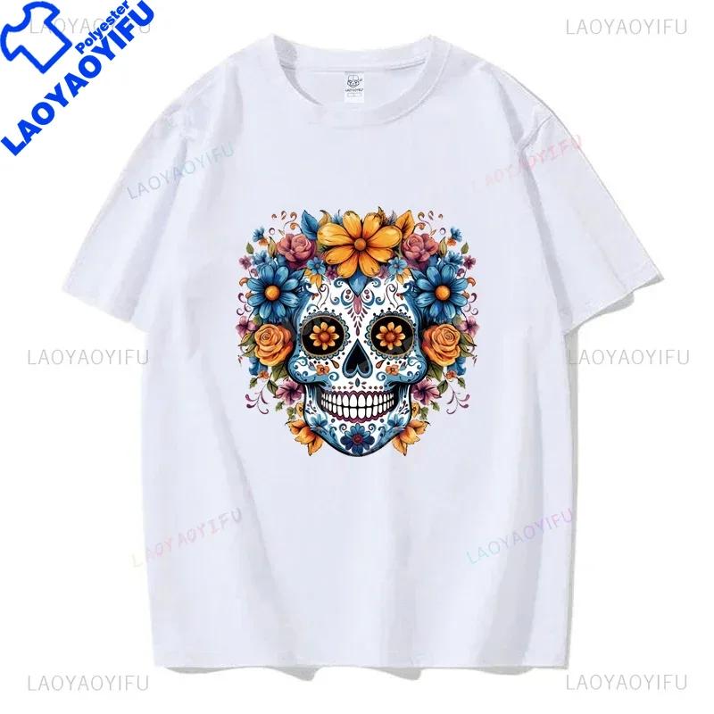 Mexican Day Of The Dead DA De Los Muertos Printed Tshirt Unisexs Graphic TShirt Casual Comfy Tees For Summer Unisex Clothing