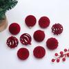 12pcs Plastic Christmas Ornaments Shatterproof Xmas Tree Hanging Balls  New Year Celebration
