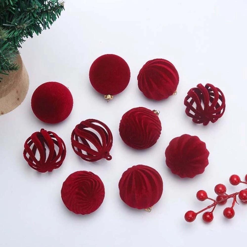 12pcs Plastic Christmas Ornaments Shatterproof Xmas Tree Hanging Balls New Year Celebration