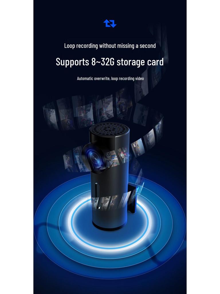 WiFi HD Night Vision Dash Cam with Mobile Linking & USB, 24/7 Parking Monitoring, Hidden Design.