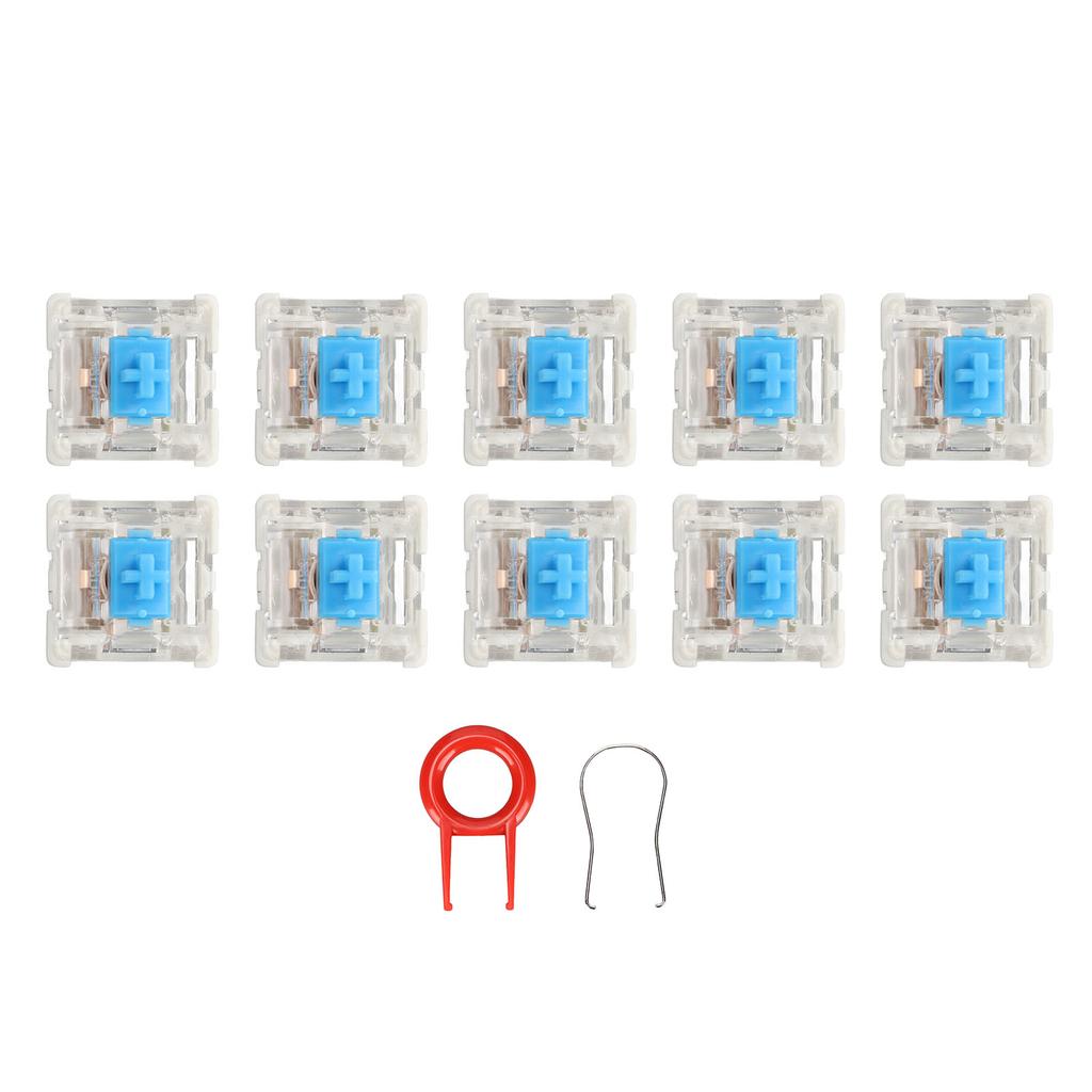 10Pcs Keyboard Switches Blue Switch Exquisite Structure for Replacement DIY Mechanical