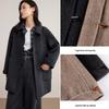 Shangdoubila Women's Pure Wool Toggle Mid-Length Coat