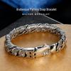 Xiangxu Silver Plated Men's Bracelet: Bold Arabesque Pattern, Hip Hop Street Style, Ethnic Design