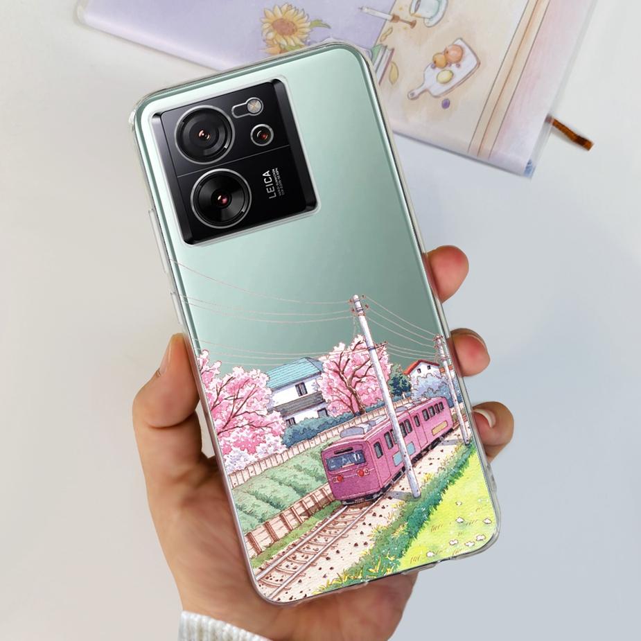 Чехол для Xiaomi 13T Pro Роскошная окрашенная задняя крышка Прозрачный силиконовый чехол для телефона Для Xiaomi Mi 13T Pro 13TPro Мягкие чехлы Сумки 6.67''