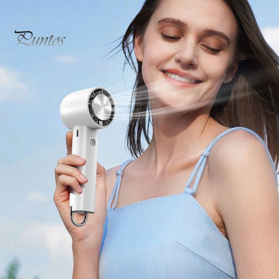 Ручной вентилятор с мощным потоком воздуха, компактный дизайн, портативный, работающий от USB-аккумулятора, 3 скорости, охлаждающий вентилятор, охладитель воздуха