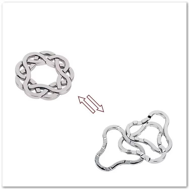 Creative Classic IQ Metal Brain Teaser Magic Baffling Puzzles Game Toys for Children Adults Funny Kids Gifts