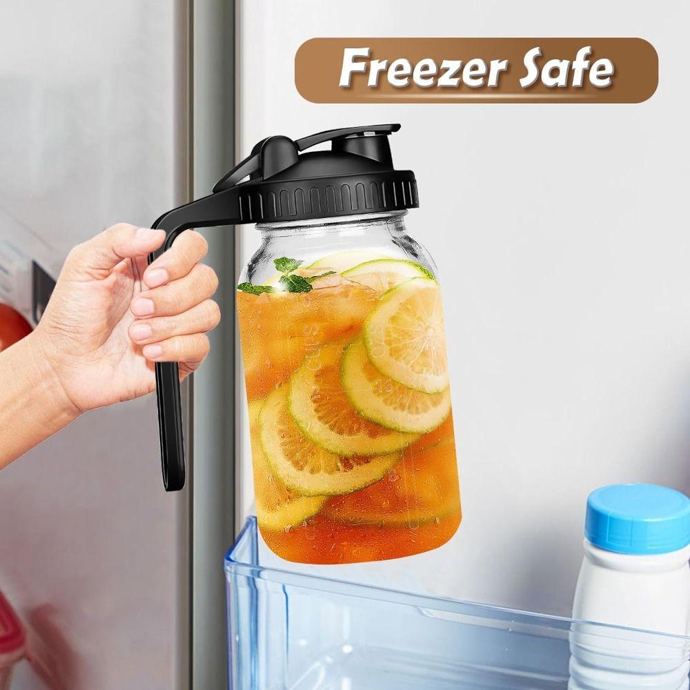 Large Capacity Wide Mouth Mason Jar Car Mounted Glasses Tumbler Glass Tea Cup  for Cold Brew