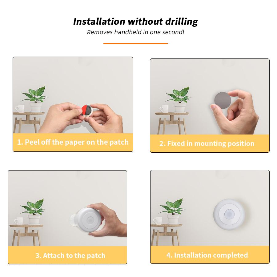 Светодиодные ночные светильники с сенсорным управлением, белый/теплый свет, аварийное освещение, зарядка через USB, беспроводное магнитное присоска, ночной фонарь