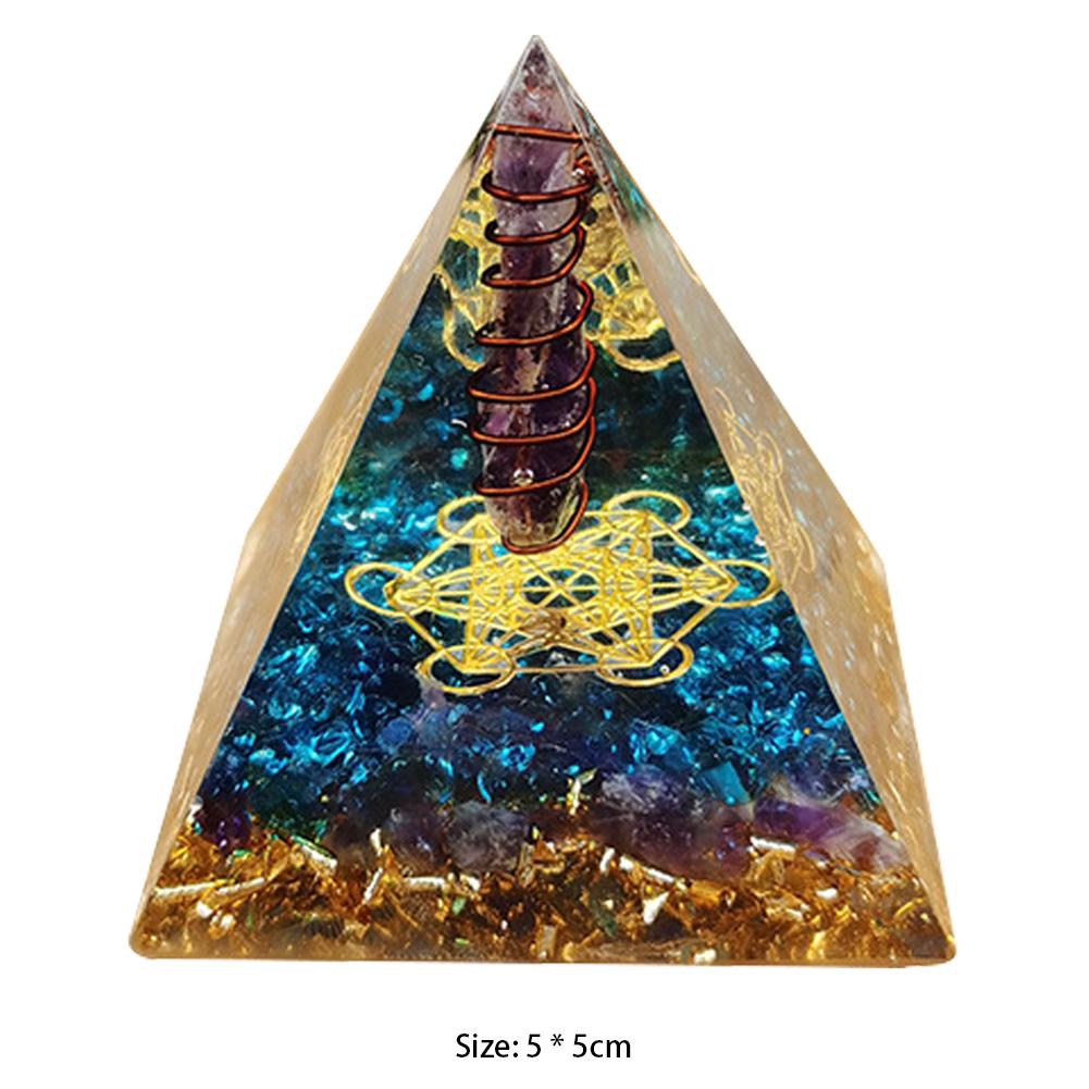Пирамида Оргона Аметист Перидот Лечебный Камень Защита ЭМП Медитация Инструмент Ремесла