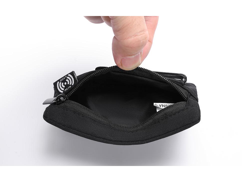 RFID Защитная поясная сумка от краж: Скрытый кошелек для монет и держатель для карт для путешествий на открытом воздухе