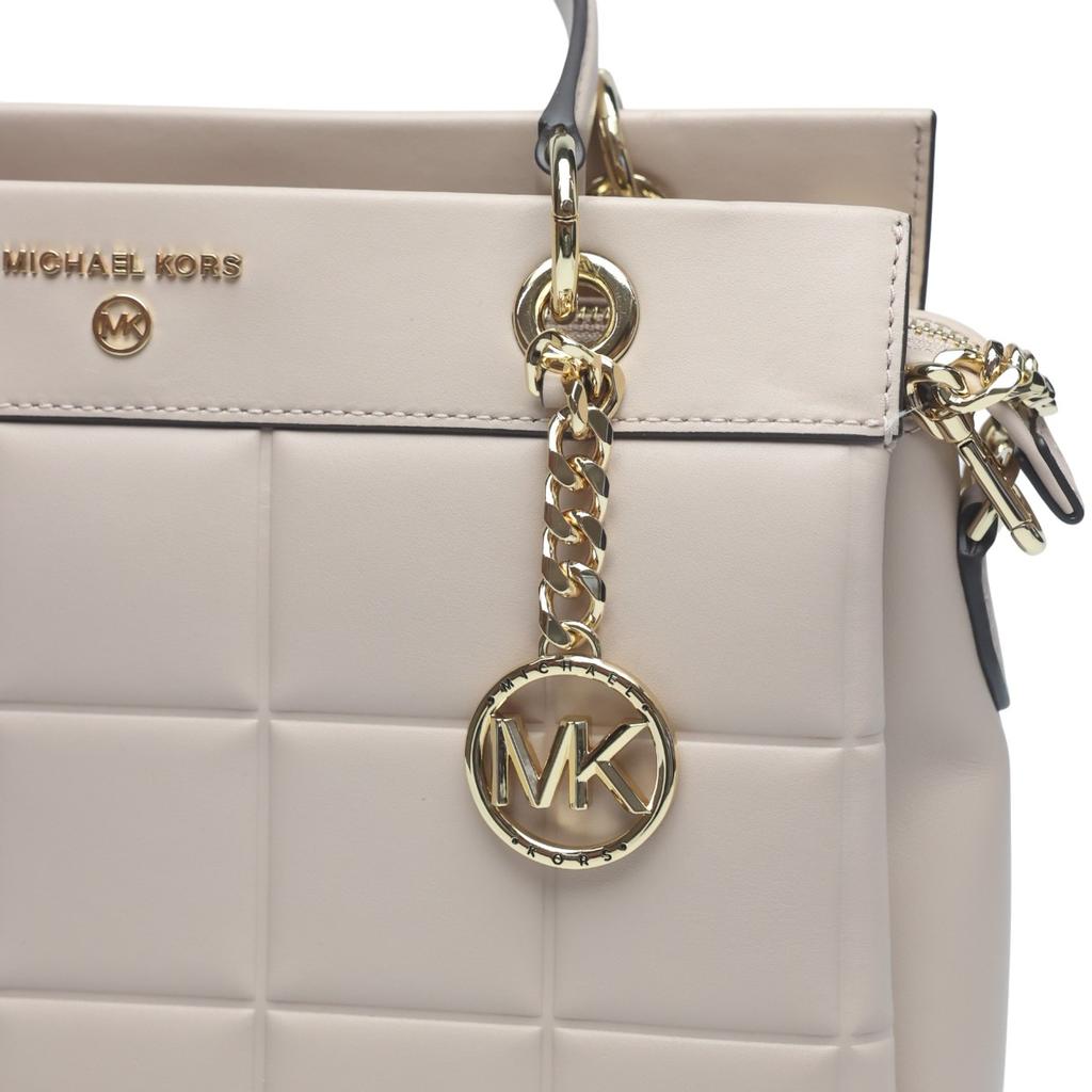 Michael Kors Стеганая сумка через плечо Сумка-портмоне кожаная розовая бежевая Женская 30FIGUSS6L Б/у