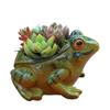 Breathable Frog Succulent Plant Pots Resin Plant Planter Art Potted Plants Frog Flower Pot  Garden