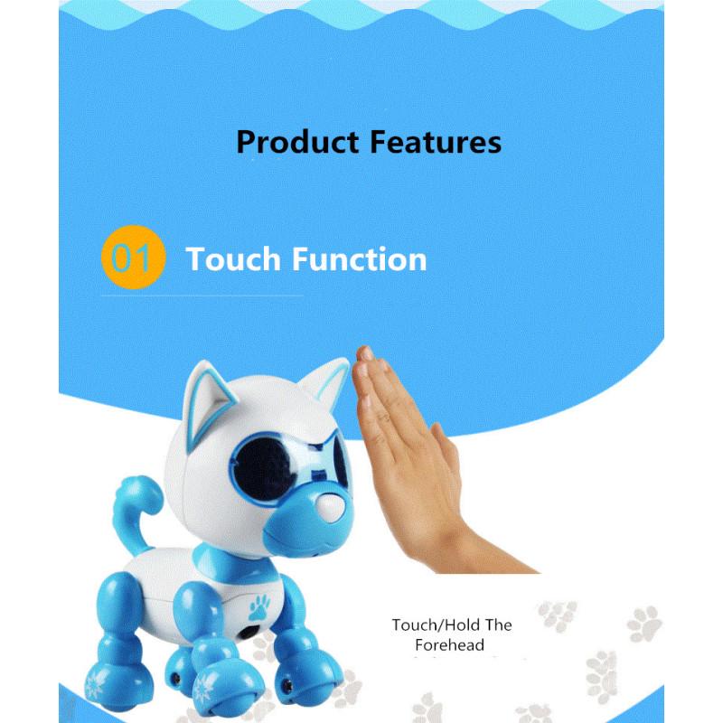 Электронные светодиодные глаза, звук, запись сна, милая игрушка, индукционный умный щенок, роботизированная собака