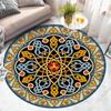 Круглые ковры для гостиной, винтажные цветочные ковры большой площади, домашний декор, роскошные богемные коврики в экзотическом стиле, мягкие полиэстеровые коврики для спальни