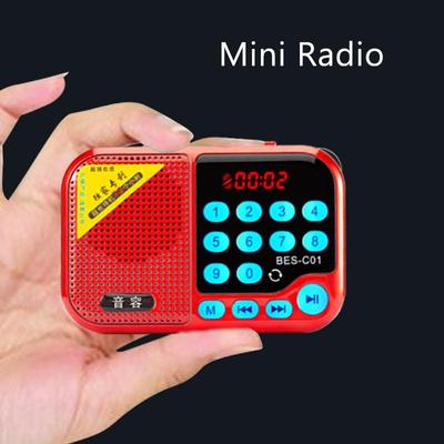 C01 Мини-портативная радиокарта для пожилых людей Маленький динамик Разъем 3,5 мм TF-карта/USB Mp3-плеер