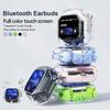Наушники Smart Touch Color Screen Bluetooth 5.4 с функцией шумоподавления Crystal Call True Wireless Stereo Type-C, перезаряжаемые наушники