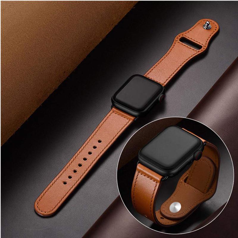 Leather strap For Apple watch band 44mm 45mm 49mm 40mm 42mm 46mm wristband correa bracelet iWatch series 8 9 10 11 SE 7 Ultra 3