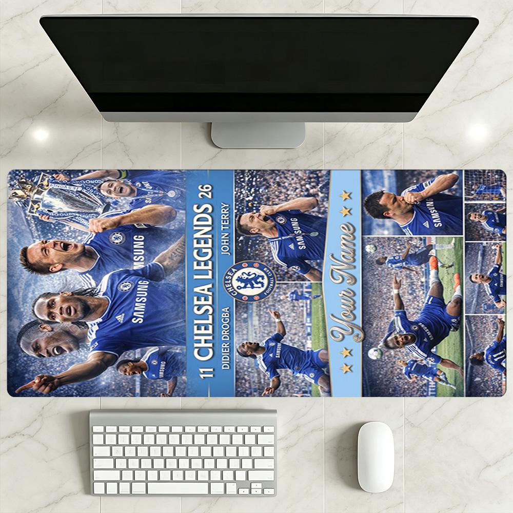 Chelsea Fc Football Player Customized Name Mouse Pad Gaming Laptop Mouse Pad Office Mouse Mats Non-Slip Rubber Bottom Office Desk Accessory