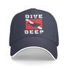 Classic Unisex Baseball Caps Peaked Cap Shark Scuba Diving Sun Shade Hats for Unisex Women