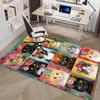 Cute Cats Wearing Flowers,Colorful Creative Puzzle Vintage Pattern Carpet,Office Chair Rug Decoration,Holiday Gift,800G/M2