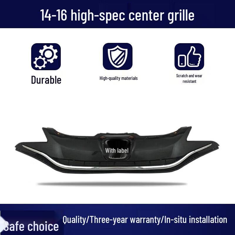 Fits Honda 2014-2019 Fit Front Middle Grille with Heat Dissipation Mesh Assembly