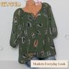 Женская Модная Повседневная Блузка/Рубашка с Рукавом 1/2 и Круглым Вырезом