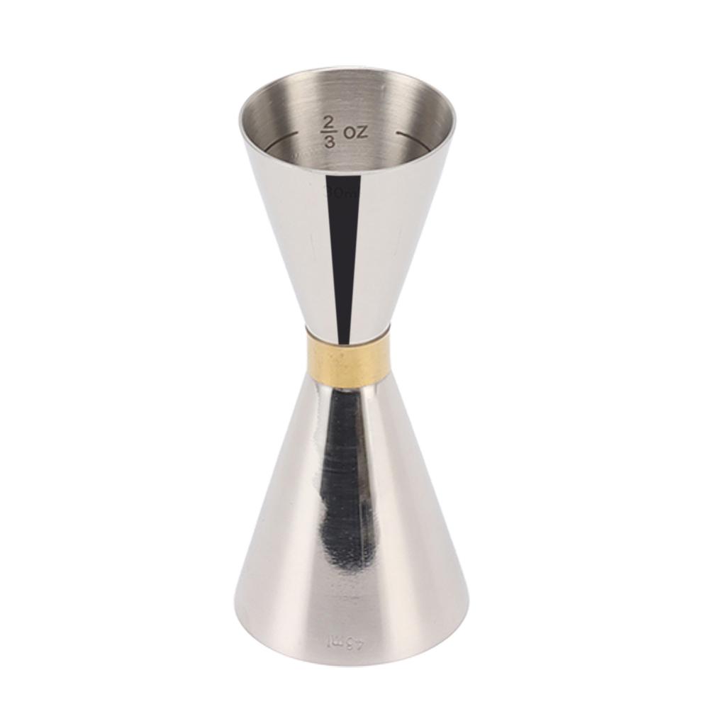 Cocktail Jigger Double Ended 304 Stainless Steel Bar Measuring Cup with Scale for Home Party