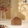 1PC Wooden Ornament Table Craft Ornament Home Irregular Wooden Vases Durable Fried Flower Vase Vintage Mango Wood Rustic