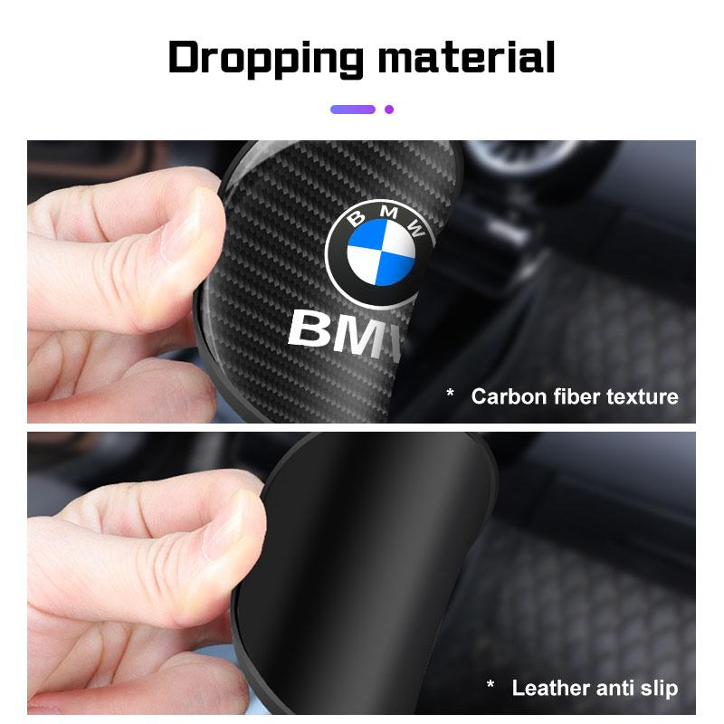 sxnkg9 Carbon Fiber Car Coaster For BMW E38 F10 F20 F30 F40 E92 E83 E87 E46 G20 G30 I7 I8 Water Cup Holder Mat Non-slip Pad Accessories